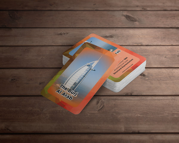 Creanoso Architecture Around the World Learning Cards (1-Deck) - Stocking Stuffers Educational Flashcards for Children â€“ Perfect Parents Teachers Teaching Assistance Tool