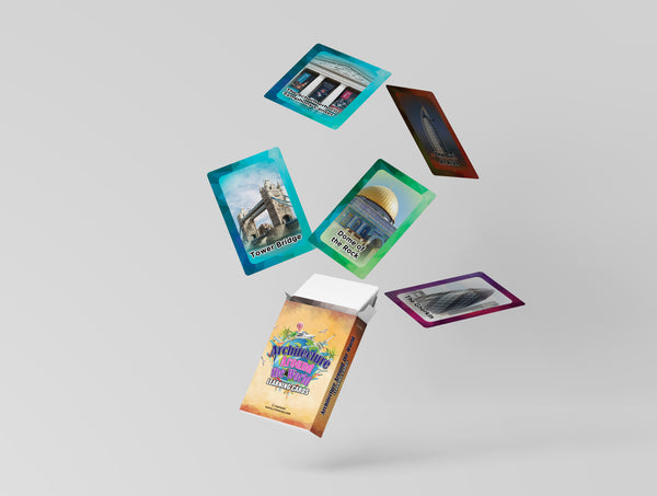 Creanoso Architecture Around the World Learning Cards (1-Deck) - Stocking Stuffers Educational Flashcards for Children â€“ Perfect Parents Teachers Teaching Assistance Tool