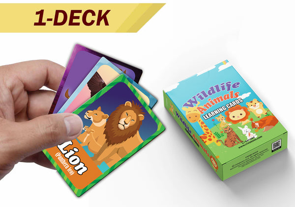 Wildlife Animals Learning Cards (1-Deck)