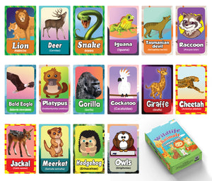 Wildlife Animals Learning Cards (1-Deck)