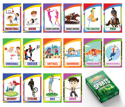Kinds of Sports Learning Cards (1-Deck)