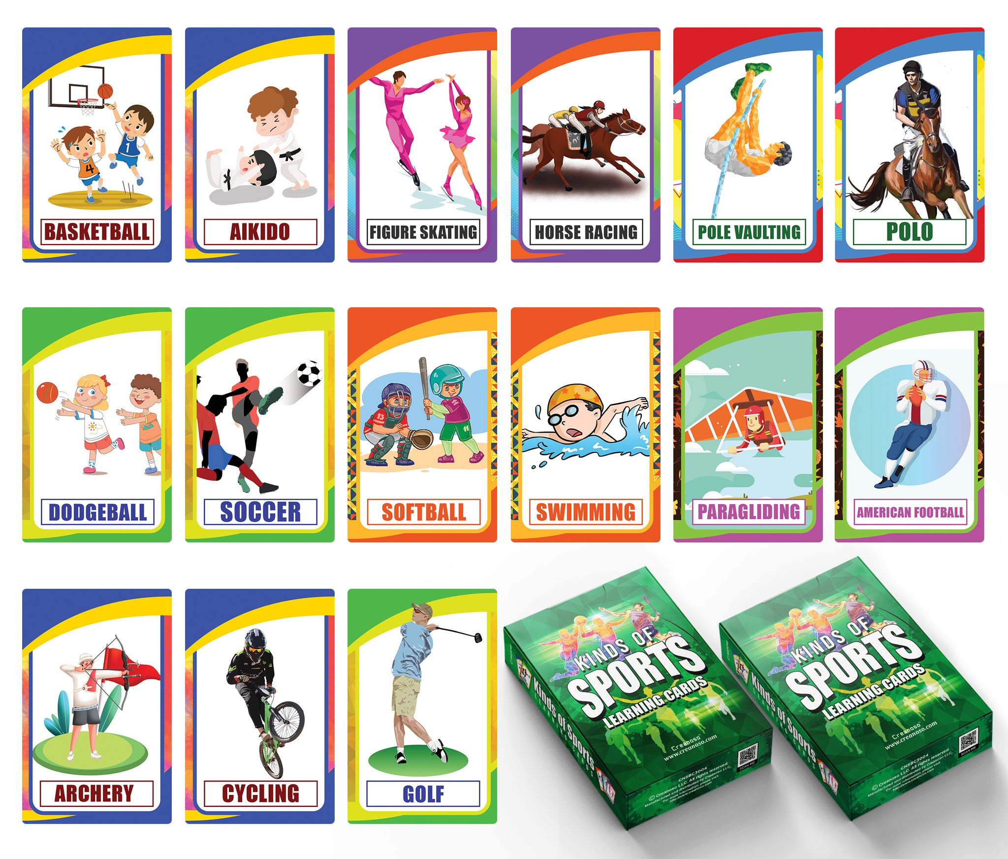Kinds of Sports Learning Cards (2-Deck)