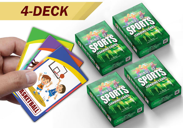 Kinds of Sports Learning Cards (4-Deck)