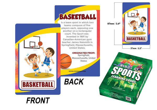 Kinds of Sports Learning Cards (1-Deck)