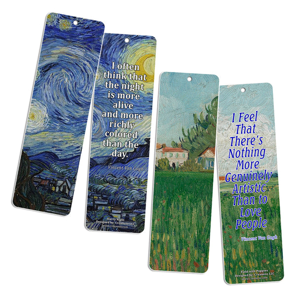 Loving Vincent Van Gogh Inspirational Quotes Bookmarks (60-Pack) - Starry Night Sunflowers Almond Blossom Bookmarker ÃƒÆ’Ã‚Â¢ÃƒÂ¢Ã¢â‚¬Å¡Ã‚Â¬ÃƒÂ¢Ã¢â€šÂ¬Ã…â€œ Stocking Stuffers Gift for Men Women Adult Teens Thanksgiving Christmas New Year