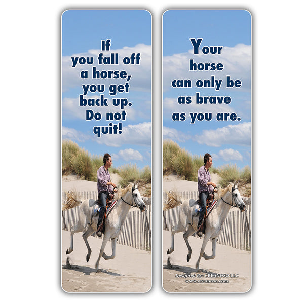 Creanoso Horse Quotes Bookmarks (60-Pack) - Horse Gifts Ideas for Men Women Teens Kids - Collection