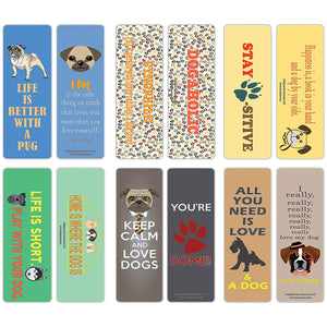 Creanoso Dog Bookmarks (30-Pack) ÃƒÂ¢Ã¢â€šÂ¬Ã¢â‚¬Å“ Inspirational Sayings About Dogs Bookmarkers Card Bulk Set ÃƒÂ¢Ã¢â€šÂ¬Ã¢â‚¬Å“ Premium Quality Pug Dog Lovers Gift Cards ÃƒÂ¢Ã¢â€šÂ¬Ã¢â‚¬Å“ Stocking Stuffers Gift for Dog Lovers, Dog Owners, Men, Wome