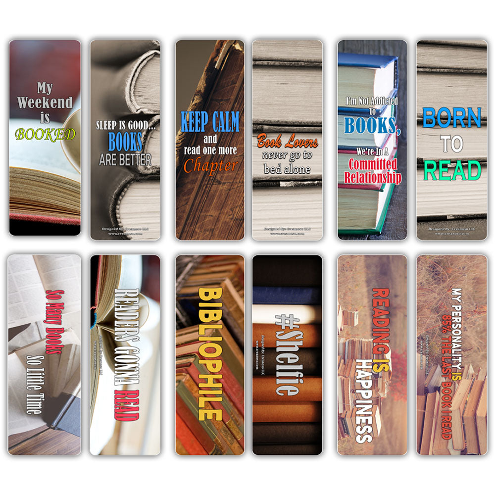 Creanoso Inspirational Sayings Bookish Bookmarks (60-Pack) ÃƒÆ’Ã‚Â¢ÃƒÂ