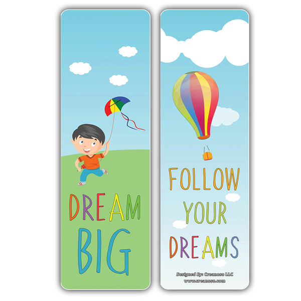 Creanoso Educational Motivational Quotes Bookmarks and Stickers Bundle Pack - Great Gifts for Kids