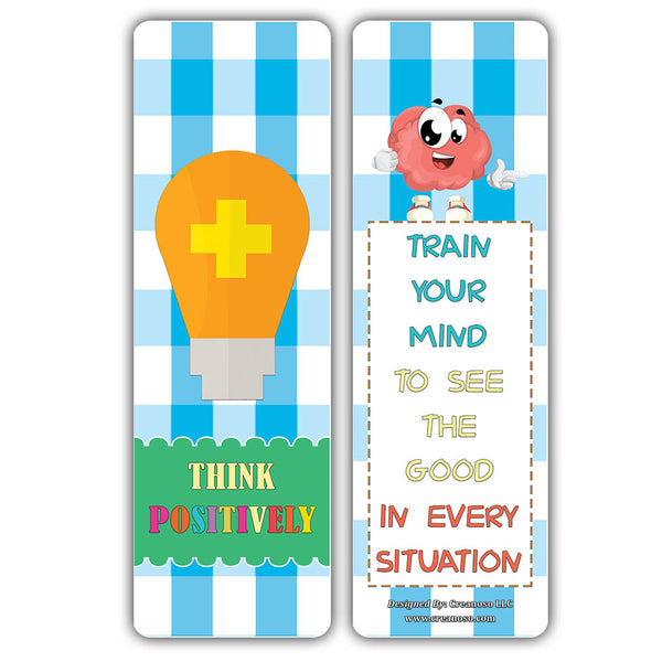 Creanoso Educational Motivational Quotes Bookmarks and Stickers Bundle Pack - Great Gifts for Kids