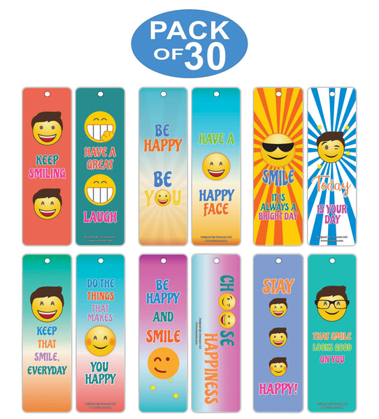 Creanoso Smiley Emoji Happy Face Bookmark Cards for Kids ÃƒÂ¢Ã¢â€šÂ¬Ã¢â‚¬Å“ Premium Gift Set for Boys and Girls