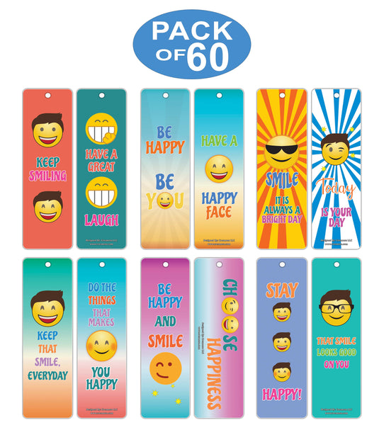 Creanoso Smiley Emoji Happy Face Bookmark Cards for Kids ÃƒÂ¢Ã¢â€šÂ¬Ã¢â‚¬Å“ Premium Gift Set for Boys and Girls