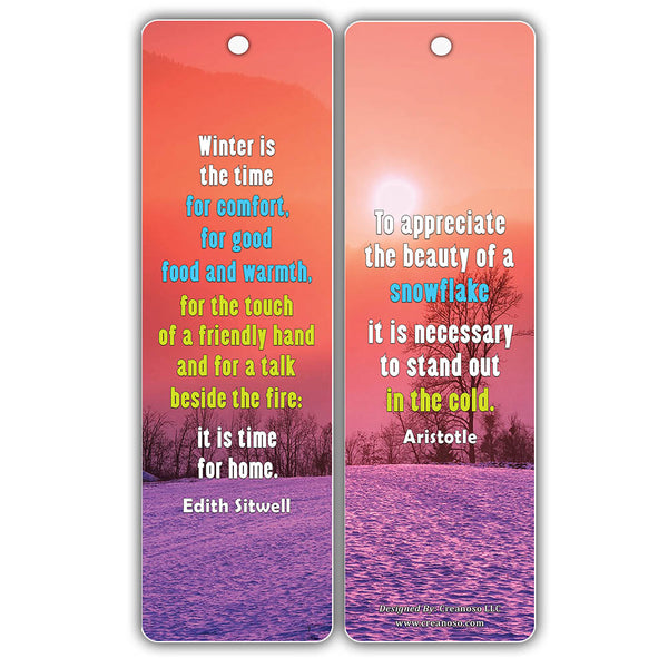 Creanoso Winter Inspirational Sayings Quotes Bookmark Cards (30-Pack) ÃƒÂ¢Ã¢â€šÂ¬Ã¢â‚¬Å“ Stocking Stuffers Gift for Bibliophiles, Book Worms, Book Lovers ÃƒÂ¢Ã¢â€šÂ¬Ã¢â‚¬Å“ Christmas Party Supplies ÃƒÂ¢Ã¢â€šÂ¬Ã¢â‚¬Å“ Book Clubs Reading