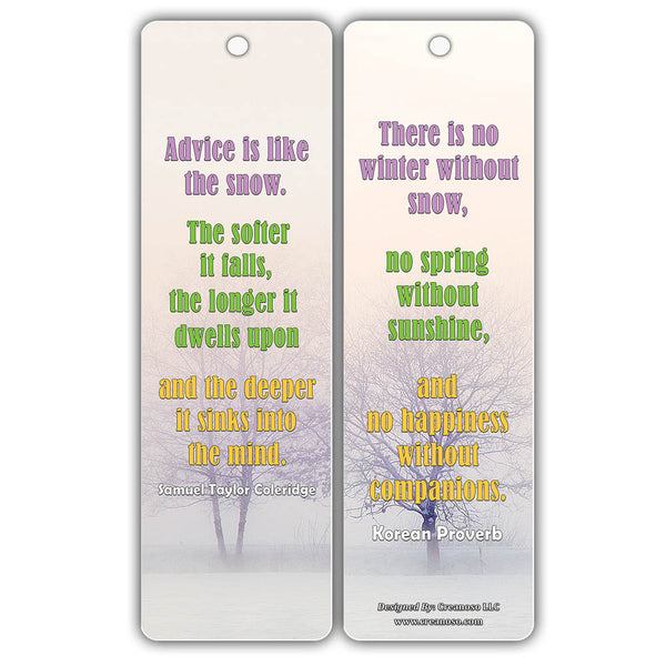 Creanoso Winter Inspirational Sayings Quotes Bookmark Cards (30-Pack) ÃƒÂ¢Ã¢â€šÂ¬Ã¢â‚¬Å“ Stocking Stuffers Gift for Bibliophiles, Book Worms, Book Lovers ÃƒÂ¢Ã¢â€šÂ¬Ã¢â‚¬Å“ Christmas Party Supplies ÃƒÂ¢Ã¢â€šÂ¬Ã¢â‚¬Å“ Book Clubs Reading