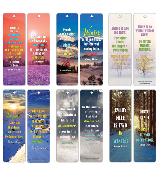 Creanoso Inspirational Sayings Winter Bookmarks ÃƒÂ¢Ã¢â€šÂ¬Ã¢â‚¬Å“ Premium Gift Set ÃƒÂ¢Ã¢â€šÂ¬Ã¢â‚¬Å“ Awesome Bookmarks for Bookworm