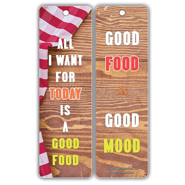 Creanoso Inspiring Sayings Food Lovers Bookmarks ÃƒÂ¢Ã¢â€šÂ¬Ã¢â‚¬Å“ Awesome Bookmarks for Chefs, Cooks, Food Lovers