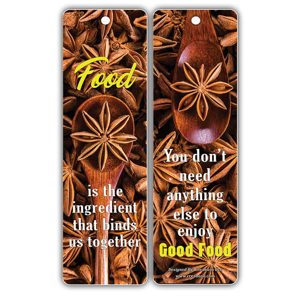 Creanoso Inspiring Sayings Food Lovers Bookmarks ÃƒÂ¢Ã¢â€šÂ¬Ã¢â‚¬Å“ Awesome Bookmarks for Chefs, Cooks, Food Lovers