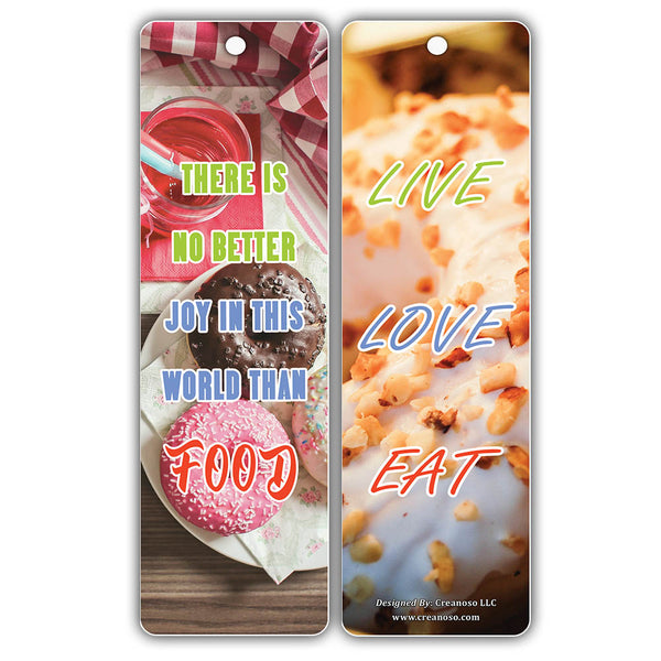 Creanoso Inspiring Sayings Food Lovers Bookmarks ÃƒÂ¢Ã¢â€šÂ¬Ã¢â‚¬Å“ Awesome Bookmarks for Chefs, Cooks, Food Lovers