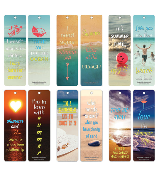 Creanoso Inspiring Sayings I Love Summer Bookmarks ÃƒÂ¢Ã¢â€šÂ¬Ã¢â‚¬Å“  Collection Set ÃƒÂ¢Ã¢â€šÂ¬Ã¢â‚¬Å“ Gifts for Summer Fest