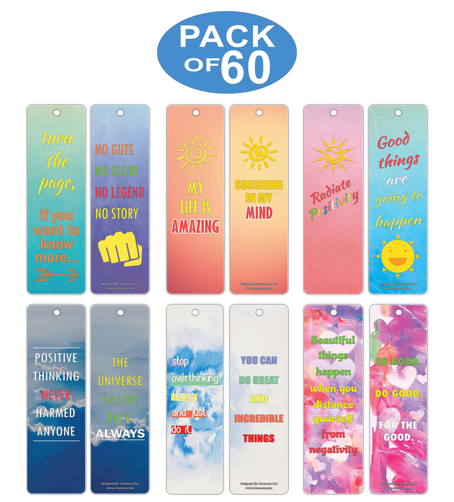 Creanoso Inspirational Vibe Quotes Positive Bookmarks ÃƒÆ’Ã‚Â¢ÃƒÂ¢Ã¢â‚