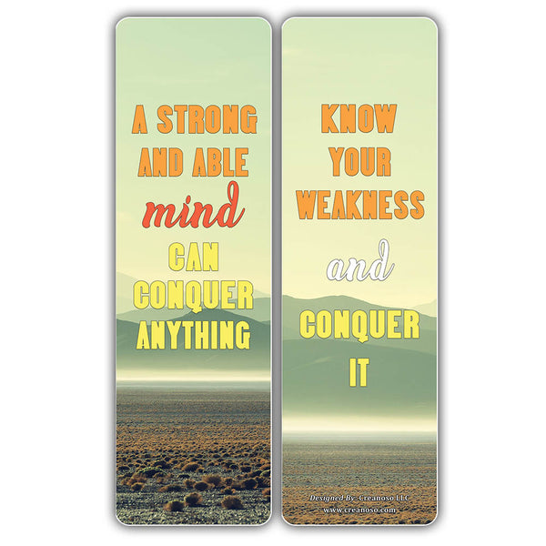 Creanoso Inspirational Strong Determination Life Quotes Bookmarks ÃƒÂ¢Ã¢â€šÂ¬Ã¢â‚¬Å“ Premium Gift Set