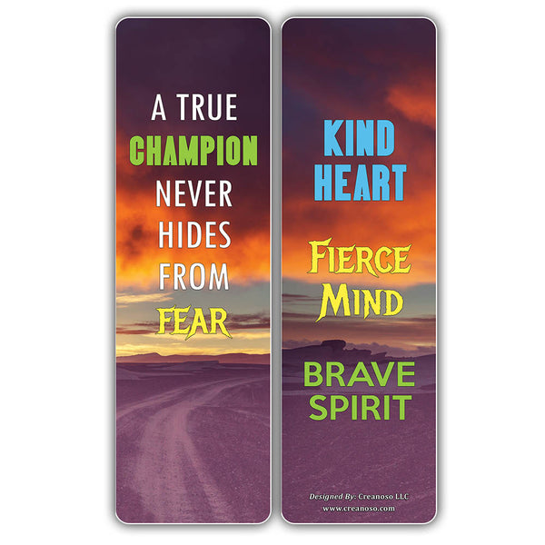 Creanoso Inspirational Courage Quotes Bookmarks ÃƒÂ¢Ã¢â€šÂ¬Ã¢â‚¬Å“ Motivational Rewards Cards - Premium Gifts