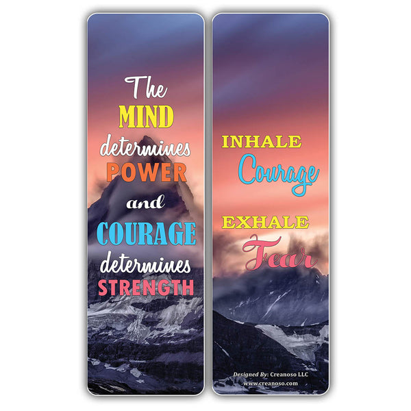 Creanoso Inspirational Courage Quotes Bookmarks ÃƒÂ¢Ã¢â€šÂ¬Ã¢â‚¬Å“ Motivational Rewards Cards - Premium Gifts