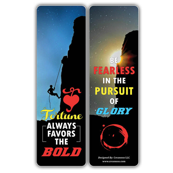 Creanoso Inspirational Courage Quotes Bookmarks ÃƒÂ¢Ã¢â€šÂ¬Ã¢â‚¬Å“ Motivational Rewards Cards - Premium Gifts