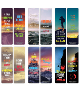 Creanoso Inspirational Courage Quotes Bookmarks ÃƒÂ¢Ã¢â€šÂ¬Ã¢â‚¬Å“ Motivational Rewards Cards - Premium Gifts