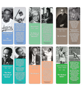 Creanoso Famous Historical African Americans Series 2 Bookmarks ÃƒÂ¢Ã¢â€šÂ¬Ã¢â‚¬Å“ Learning Rewards Cards - Unique Gifts