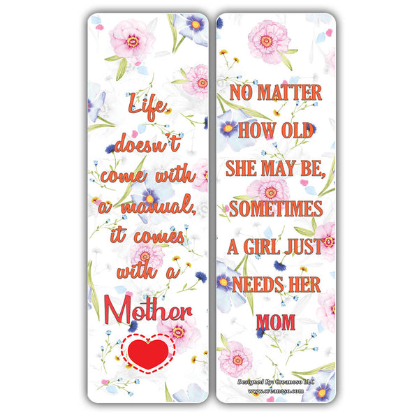 Creanoso Mother and Daughter Sayings Quote Bookmarks ÃƒÂ¢Ã¢â€šÂ¬Ã¢â‚¬Å“ Inspirational Parental Sayings for Moms