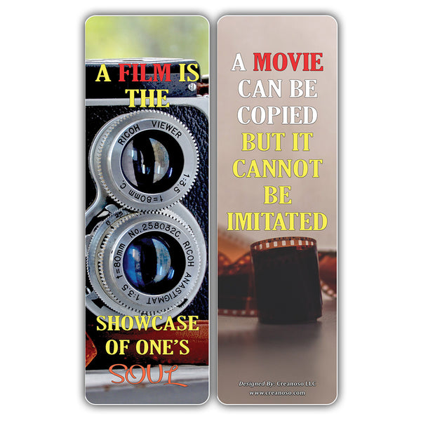 Creanoso Filmmaking Quotes Bookmarks ÃƒÂ¢Ã¢â€šÂ¬Ã¢â‚¬Å“ Inspirational Quote Sayings for Filmmakers