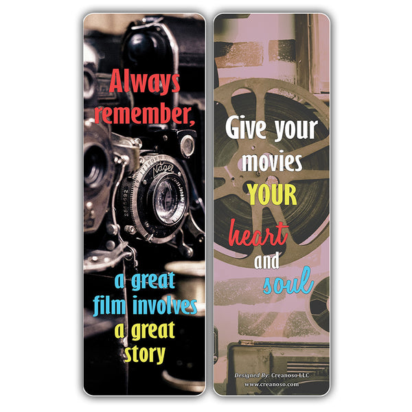 Creanoso Filmmaking Quotes Bookmarks ÃƒÂ¢Ã¢â€šÂ¬Ã¢â‚¬Å“ Inspirational Quote Sayings for Filmmakers