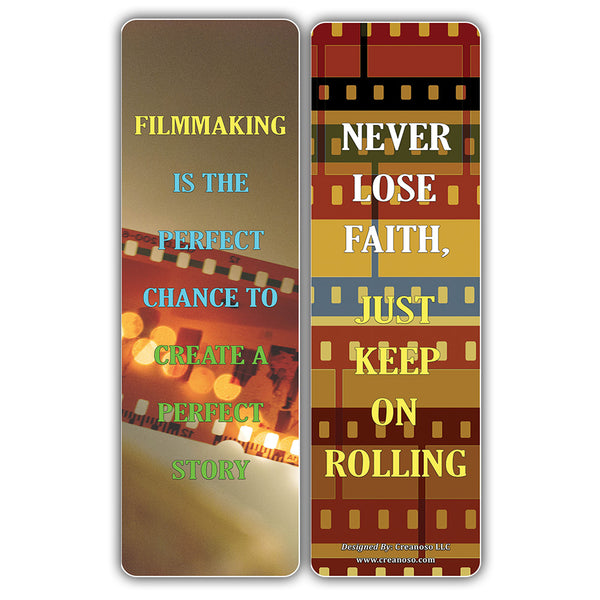 Creanoso Filmmaking Quotes Bookmarks ÃƒÂ¢Ã¢â€šÂ¬Ã¢â‚¬Å“ Inspirational Quote Sayings for Filmmakers