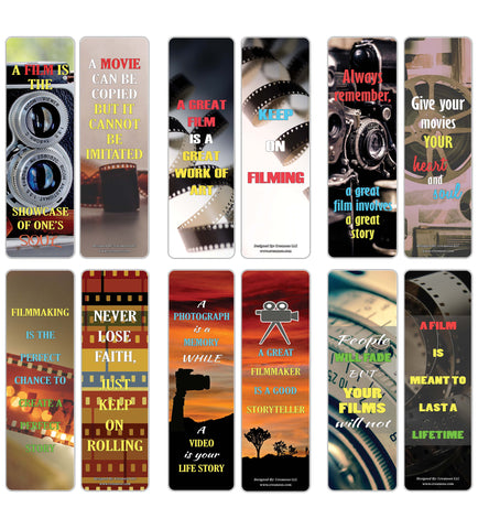 Creanoso Filmmaking Quotes Bookmarks ÃƒÂ¢Ã¢â€šÂ¬Ã¢â‚¬Å“ Inspirational Quote Sayings for Filmmakers