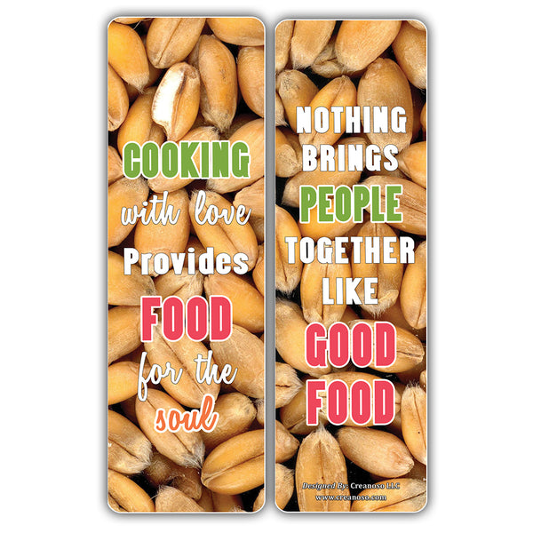 Creanoso Inspirational Food Lovers Quotes Bookmarks Series 2 ÃƒÂ¢Ã¢â€šÂ¬Ã¢â‚¬Å“ Premium Stocking Stuffers Gifts