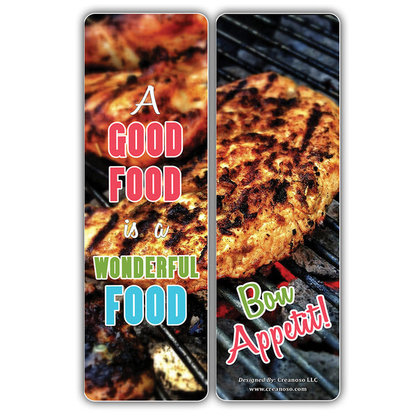 Creanoso Inspirational Food Lovers Quotes Bookmarks Series 2 ÃƒÂ¢Ã¢â€šÂ¬Ã¢â‚¬Å“ Premium Stocking Stuffers Gifts