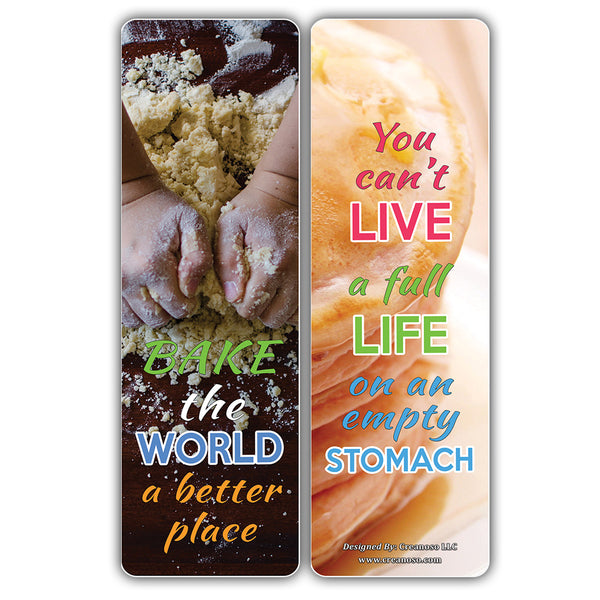 Creanoso Inspirational Food Lovers Quotes Bookmarks Series 2 ÃƒÂ¢Ã¢â€šÂ¬Ã¢â‚¬Å“ Premium Stocking Stuffers Gifts