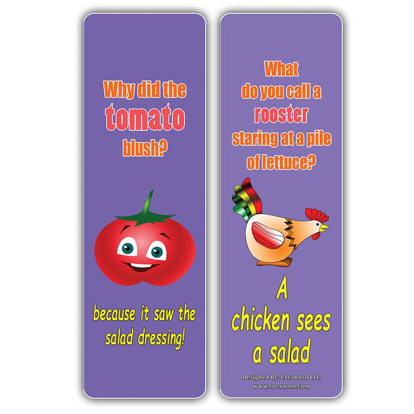 Creanoso Bookmarks Cards for Kids (30-Pack) - Hilariously Silly and Funny Jokes Series 3 - Excellent Party Favors Teacher Classroom Reading Rewards and Incentive Gifts for Young Readers. Boys & Girls