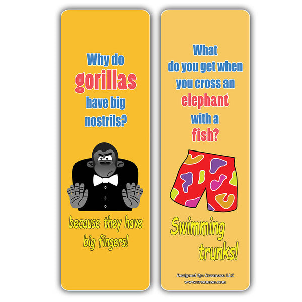 Creanoso Funny Jokes Series 3 Bookmarks for Kids - Hilariously Silly and Funny Jokes Bookmark Cards