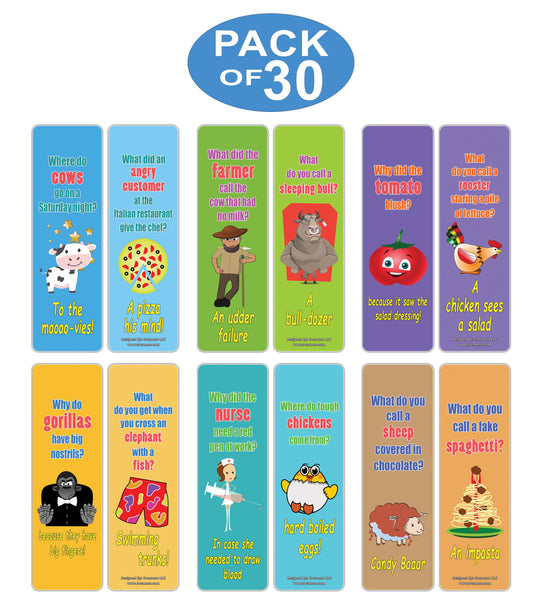 Creanoso Funny Jokes Series 3 Bookmarks for Kids - Hilariously Silly and Funny Jokes Bookmark Cards