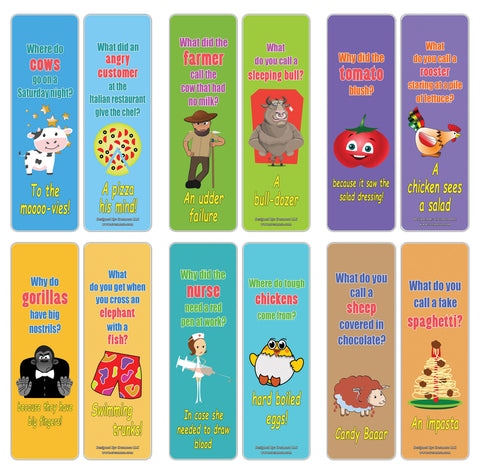 Creanoso Hilariously Silly and Funny Jokes Series 3 (60-Pack) ÃƒÂ¢Ã¢â€šÂ¬Ã¢â‚¬Å“ Six Assorted Quality Bookmarks Bulk Set ÃƒÂ¢Ã¢â€šÂ¬Ã¢â‚¬Å“ Teacher Incentive and Classroom Rewards Gifts ÃƒÂ¢Ã¢â€šÂ¬Ã¢â‚¬Å“ Unique Party Favors ÃƒÂ¢Ã¢â€šÂ¬Ã¢â‚¬Å“ Great Colle