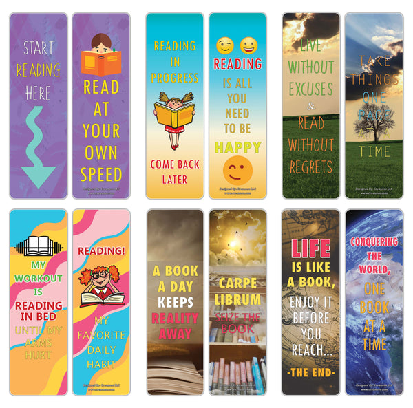 Creanoso Amazing Readers Sayings Reading Bookmarks ÃƒÂ¢Ã¢â€šÂ¬Ã¢â‚¬Å“ Premium Stocking Stuffers Gifts for Bookworms