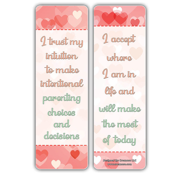 Creanoso Positive Words of Affirmation for Moms Bookmarks ÃƒÂ¢Ã¢â€šÂ¬Ã¢â‚¬Å“ Premium Bookmarks Gift Card Collection