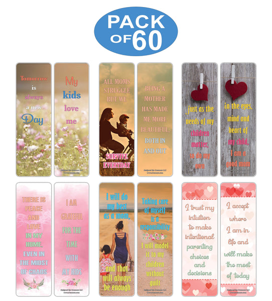 Creanoso Positive Words of Affirmation for Moms Bookmarks ÃƒÂ¢Ã¢â€šÂ¬Ã¢â‚¬Å“ Premium Bookmarks Gift Card Collection