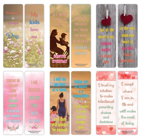 Creanoso Positive Words of Affirmation for Moms Bookmarks ÃƒÂ¢Ã¢â€šÂ¬Ã¢â‚¬Å“ Premium Bookmarks Gift Card Collection