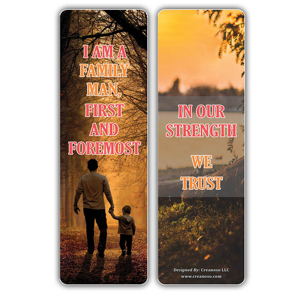 Creanoso Amazing Affirmation Words for Fathers Bookmarks ÃƒÂ¢Ã¢â€šÂ¬Ã¢â‚¬Å“ Premium Bookmarks Gift Cards