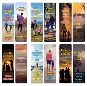 Creanoso Amazing Affirmation Words for Fathers Bookmarks ÃƒÂ¢Ã¢â€šÂ¬Ã¢â‚¬Å“ Premium Bookmarks Gift Cards