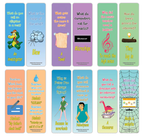 Creanoso Hilariously Silly and Funny Jokes Series 5 Bookmarks - Cool and Unique Book Page Clippers