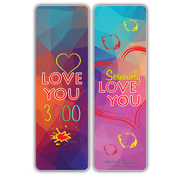 Creanoso Love You 3000 Bookmarks - Romantic Book Clipper Reading Gifts for Dads Wife Dads Daughter